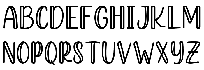 Hashed Browns Outline Font LOWERCASE