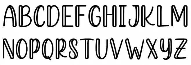 Hashed Browns Outline フォント 小文字
