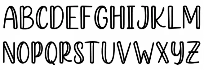Hashed Browns Outline Polices MAJUSCULES