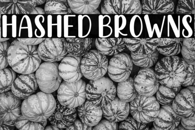 Hashed Browns Font examples