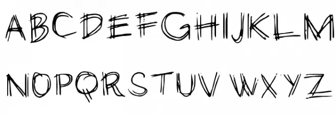 Hashed Medium フォント 大文字