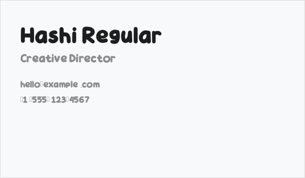 Hashi Regular Business Card
