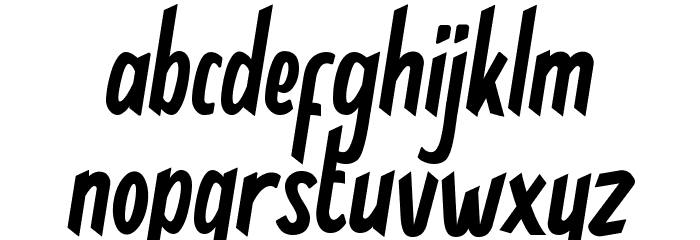 Hashiba Font LOWERCASE