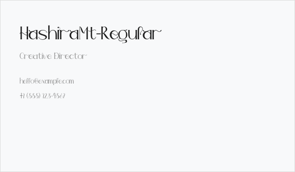 HashiraMt-Regular Business Card