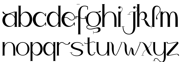 HashiraMt-Regular Font LOWERCASE