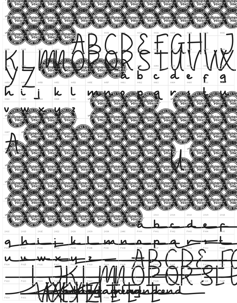 Hashtag Trend Demo Character Map