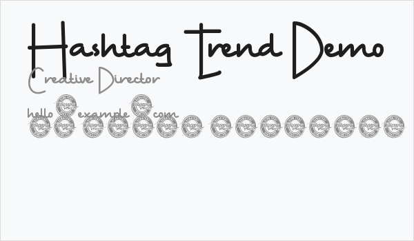 Hashtag Trend Demo Business Card