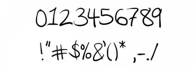 Hashtag Font OTHER CHARS