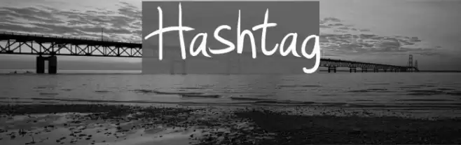 Hashtag Font examples