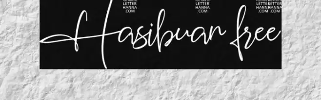 Hasibuan free Font examples