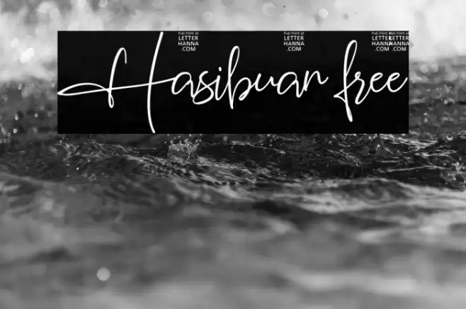 Hasibuan free Font examples