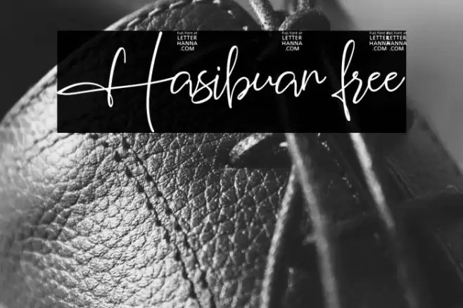 Hasibuan free Font examples