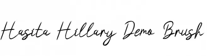 Hasita Hillary Demo Brush  Frei Schriftart Herunterladen