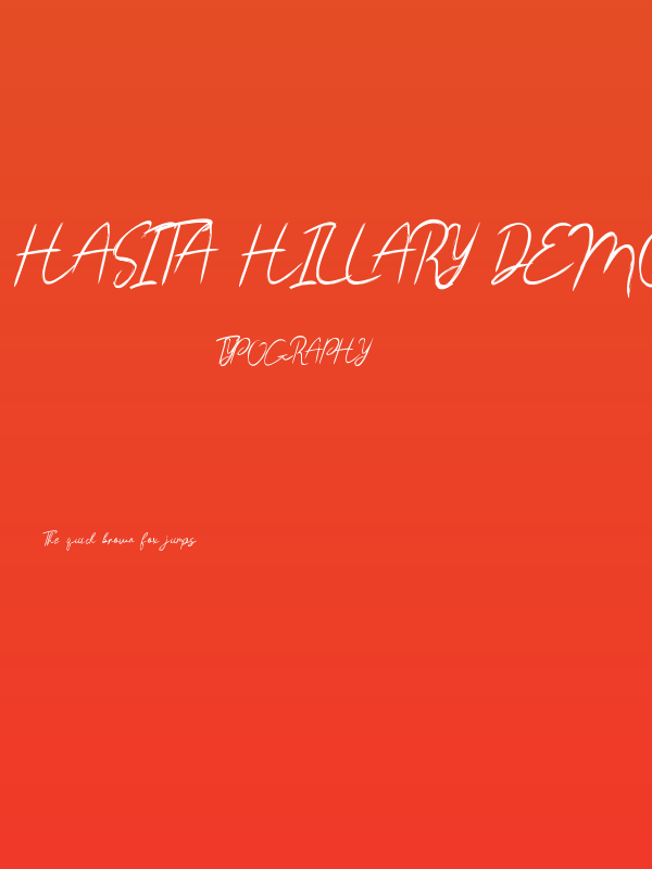 Hasita Hillary Demo Brush Poster