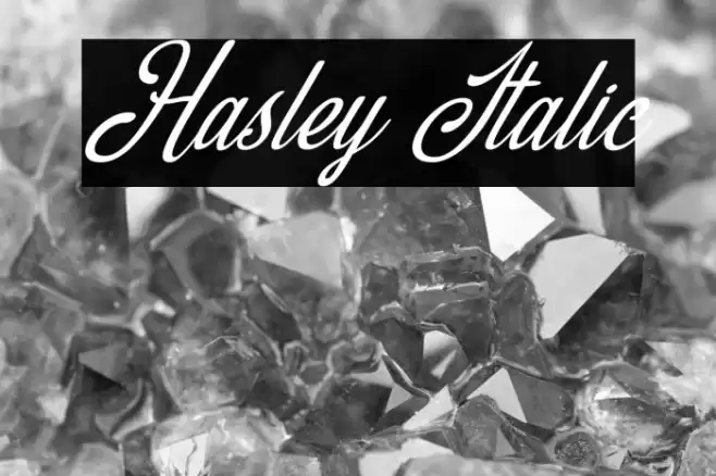 Hasley Italic Font examples