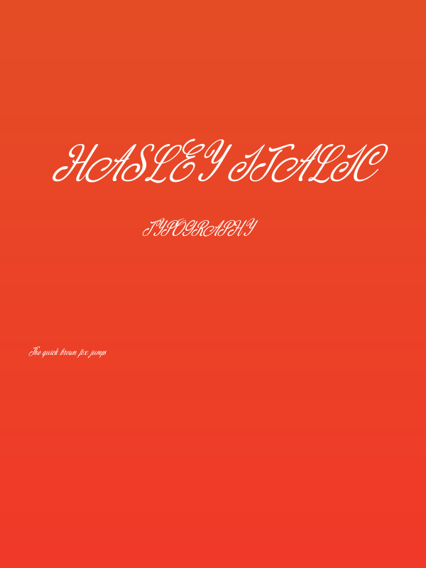Hasley Italic Poster