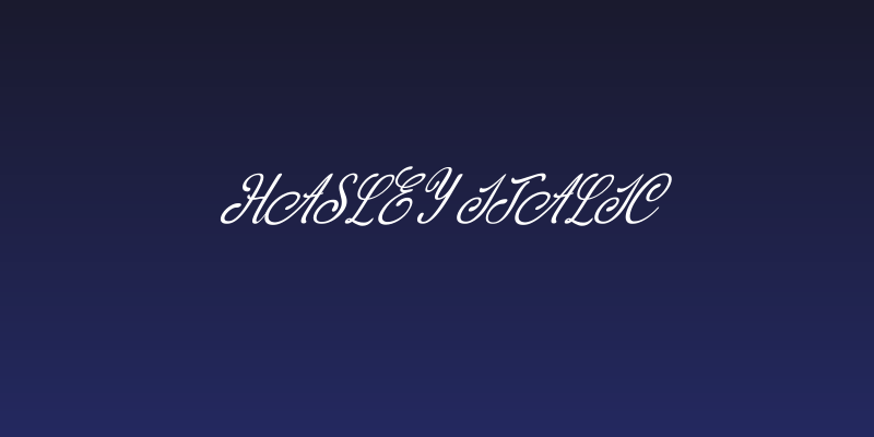 Hasley Italic Social Header