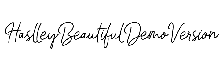 Haslley Beautiful Demo Version  免费字体下载