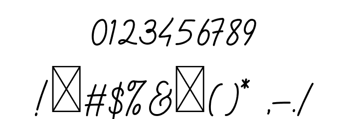 Haslley Beautiful Demo Version Font OTHER CHARS