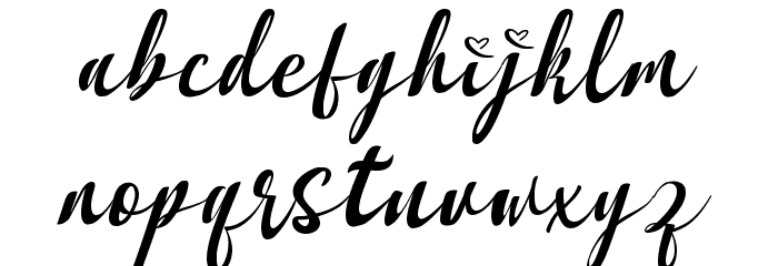 Hasnabilla Font LOWERCASE