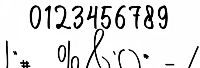 Hasnita Font OTHER CHARS