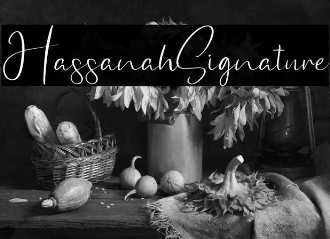 HassanahSignature Font examples