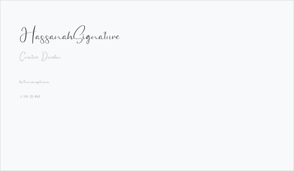 HassanahSignature Business Card