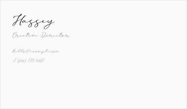 Hassey Business Card