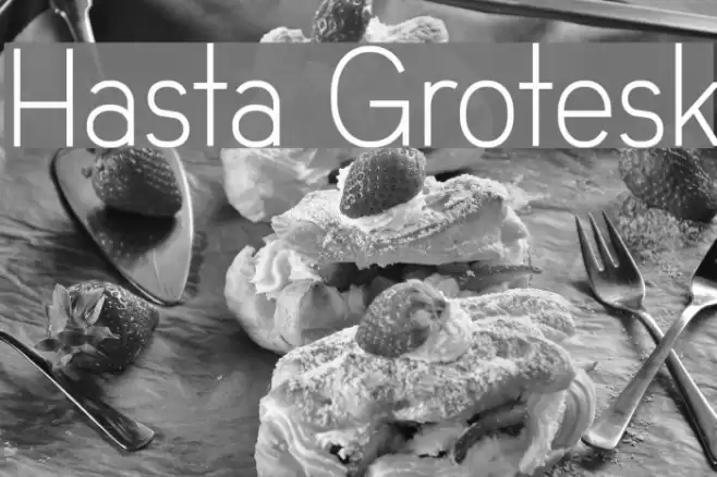 Hasta Grotesk Font examples
