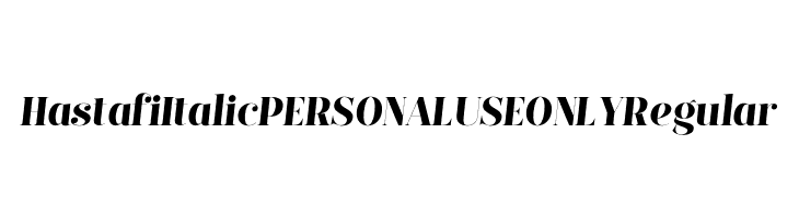 Hastafi Italic PERSONAL USE ONLY Regular  नि: शुल्क फ़ॉन्ट्स डाउनलोड