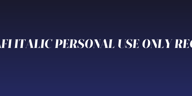 Hastafi Italic PERSONAL USE ONLY Regular Social Header
