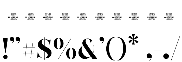 Hastafi Swash PERSONAL USE ONLY Regular Font OTHER CHARS