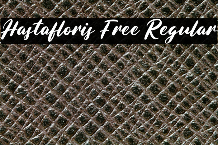 Hastafloris Free Regular Example 1