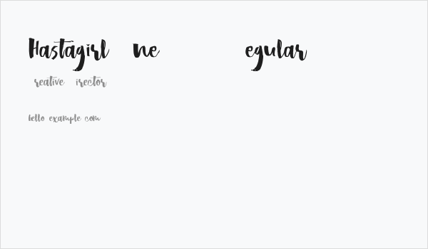 Hastagirl One DEMO Regular Business Card