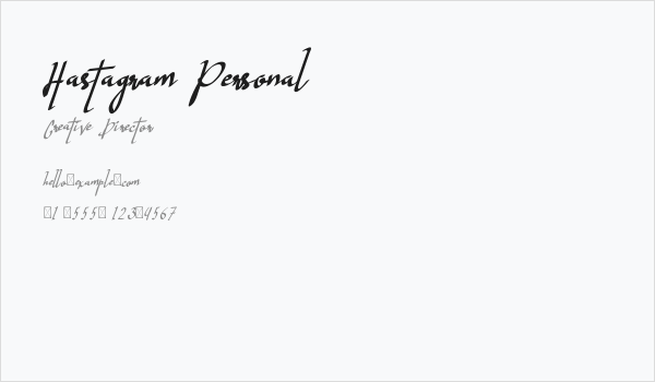 Hastagram Personal Business Card