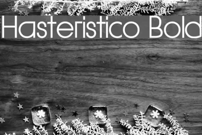 Hasteristico Bold Font examples