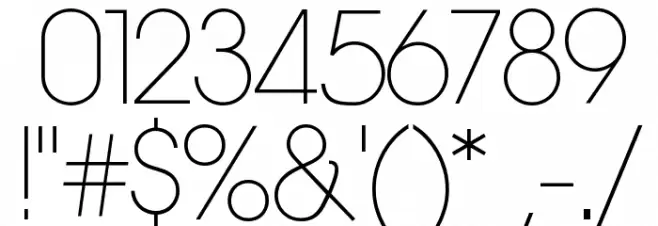 Hasteristico Light Font OTHER CHARS