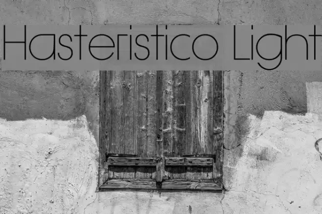 Hasteristico Light Font examples