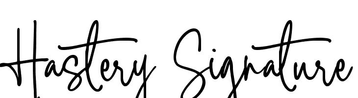 Hastery Signature  नि: शुल्क फ़ॉन्ट्स डाउनलोड