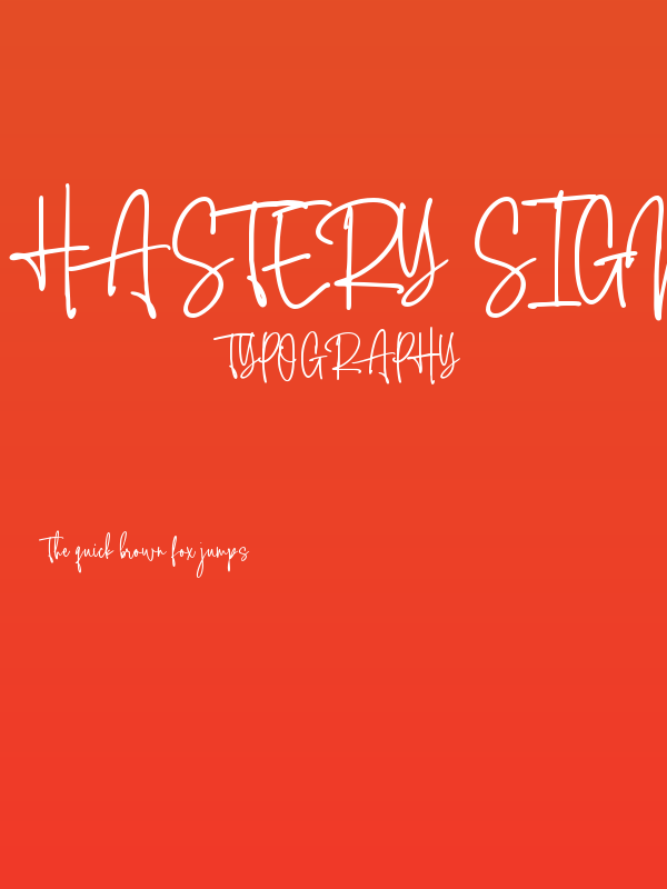 Hastery Signature Poster