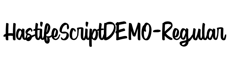 HastifeScriptDEMO-Regular  नि: शुल्क फ़ॉन्ट्स डाउनलोड