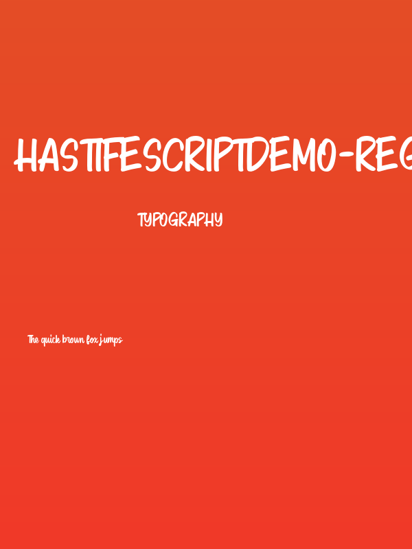 HastifeScriptDEMO-Regular Poster
