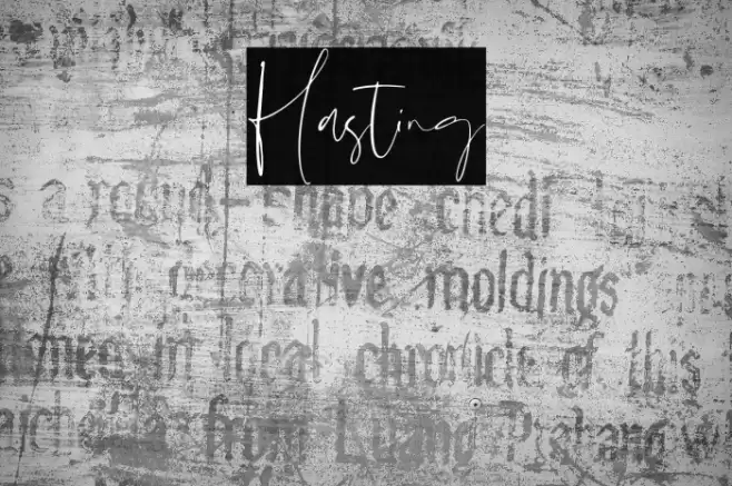 Hasting Font examples