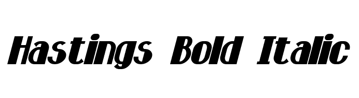 Hastings Bold Italic Font