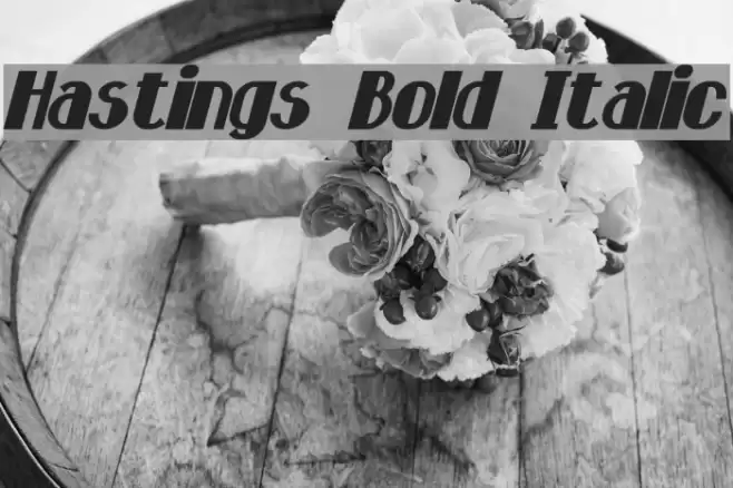 Hastings Bold Italic フォント examples