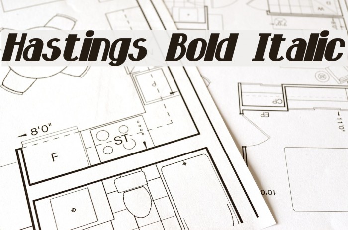 Hastings Bold Italic Font examples