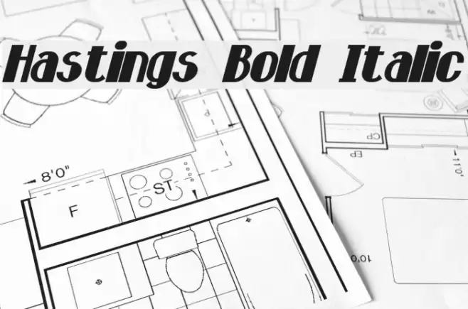 Hastings Bold Italic フォント examples