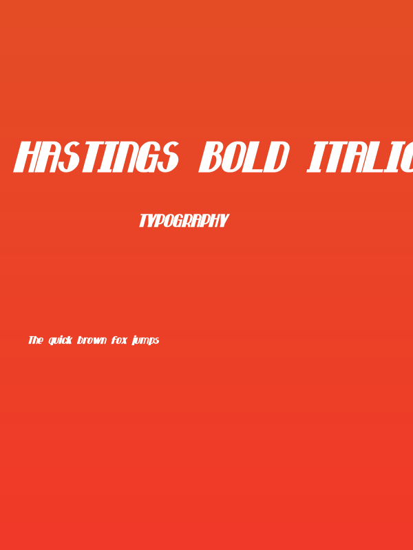 Hastings Bold Italic Poster