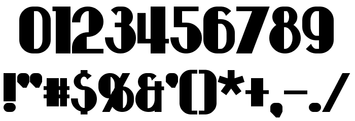 Hastings Bold Font OTHER CHARS