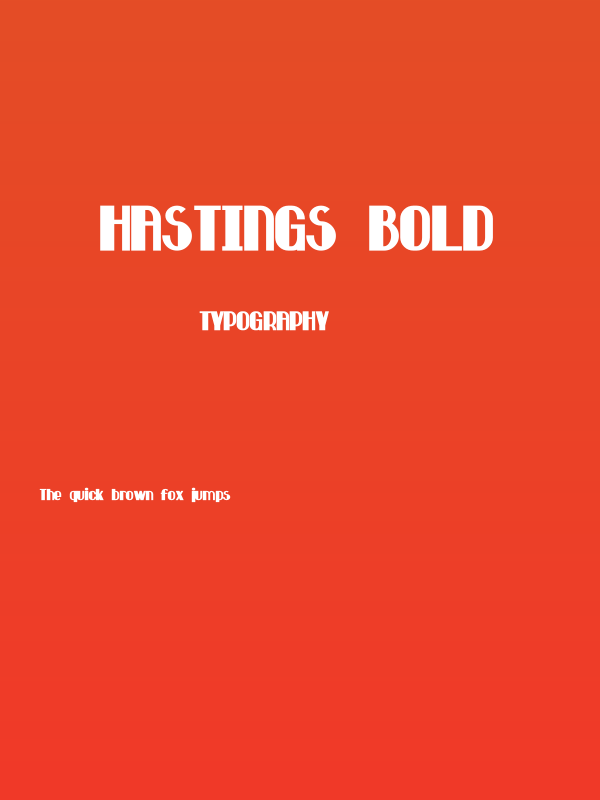 Hastings Bold Poster